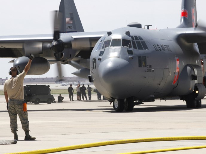 Máy bay vận tải C-130 của quân đội Mỹ - Ảnh minh họa: Reuters