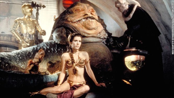 Bộ trang phục công chúa Leia (Carrie Fisher thủ vai) mặc trong tập Star Wars: Episode VI - Return of the Jedi - Ảnh: CNN
