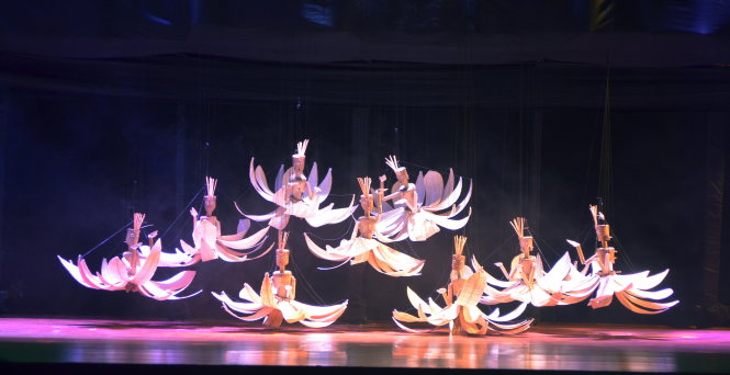 Nhà hát Múa rối Việt Nam sẽ tham dự liên hoan với tiết mục rối cạn Vũ điệu hoa quỳnh - Ảnh: Đ.Triết