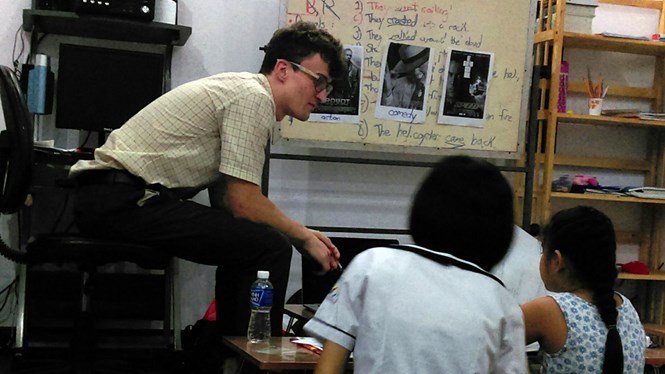 Một lớp học tiếng Anh tại nhà - Ảnh: Thanh Khang
