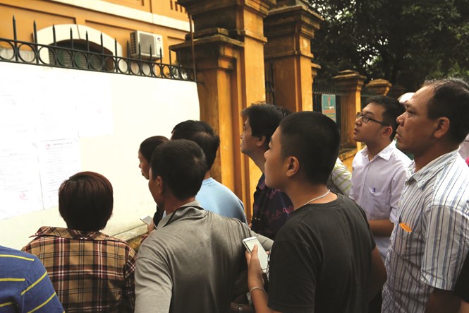 Việc công bố điểm thi THPT chuyên Hà Nội vào một thời điểm sẽ giảm bớt căng thẳng cho phụ huynh và nhà trường - Ảnh: Ngọc Thắng 