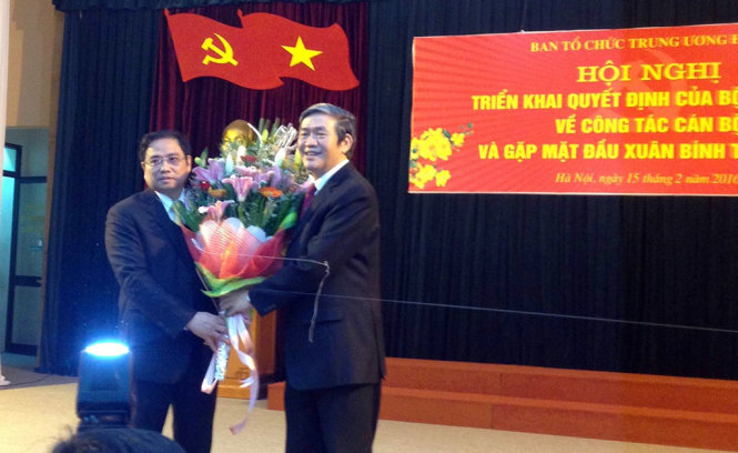 Ông Phạm Minh Chính giữ chức trưởng Ban Tổ chức trung ương   