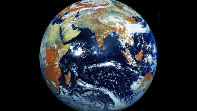 Hình ảnh Trái đất được chụp từ vệ tinh dự báo thời tiết của Nga Elektro-L No.1.