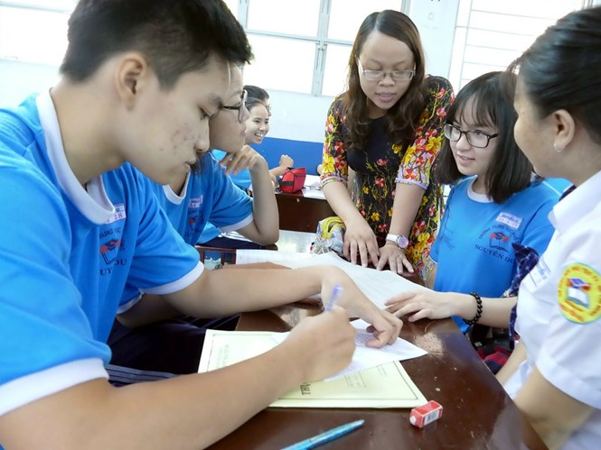Một giờ học giáo dục công dân tại Trường THPT Nguyễn Du (TP.HCM)  /// Ảnh: Đào Ngọc Thạch