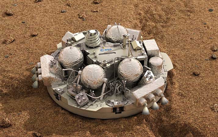 Robot Schiaparelli có thể đâm xuống bề mặt sao Hỏa ở tốc độ cao. 