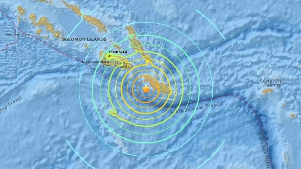 Sơ đồ khu vực xảy ra động đất - Ảnh: USGS