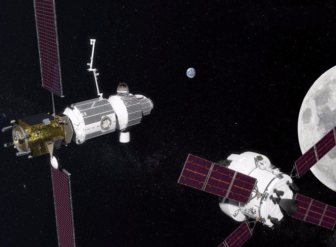 Hình ảnh phác họa trạm vũ trụ Deep Space Gateway.