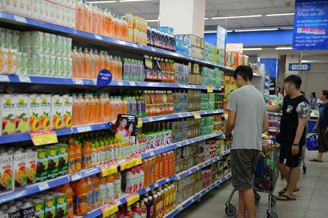 Sản phẩm nước uống VN chiếm ưu thế trên thị trường /// Ảnh: D.Đ.Minh