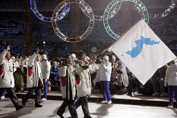 Hai miền Triều Tiên từng diễu hành dưới lá cờ thống nhất trong một số kỳ thế vận hội /// Reuters