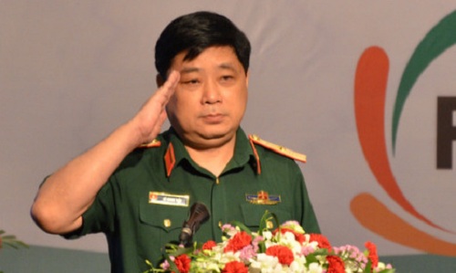 Thiếu tướng Hồ Quang Tuấn phát biểu khai mạc sự kiện. Ảnh: Vũ Anh.