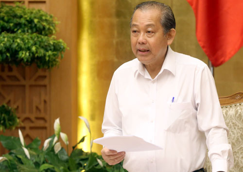 Phó thủ tướng Trương Hoà Bình phát biểu chị đạo Hội nghị. Ảnh: Bá Đô