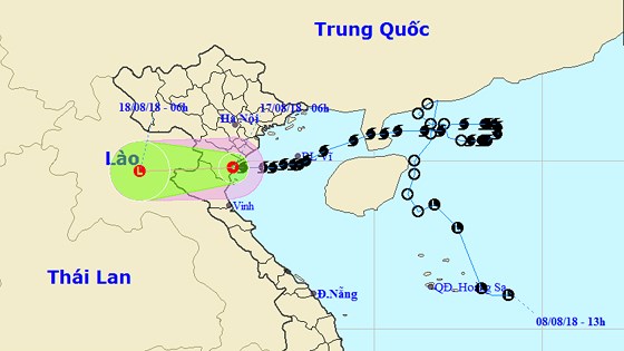 Bão số 4 đi vào đất liền Thanh Hóa và suy yếu thành áp thấp nhiệt đới, Bắc Bộ và Bắc Trung Bộ mưa to ảnh 1