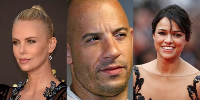 The Fate of the Furious là mối quan hệ phức tạp của ba nhân vật chủ chốt do Charlize Theron, Vin Diesel và Michelle Rodriguez (từ trái qua) thể hiện /// Ảnh: Reuters