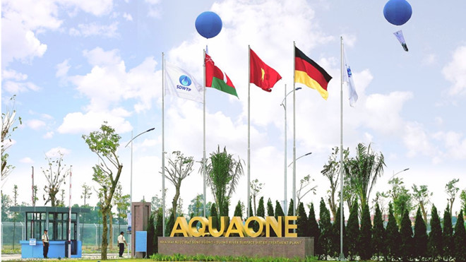 Nhà máy nước Sông Đuống thuộc sở hữu của Tập đoàn Aqua One /// Ảnh Aqua One