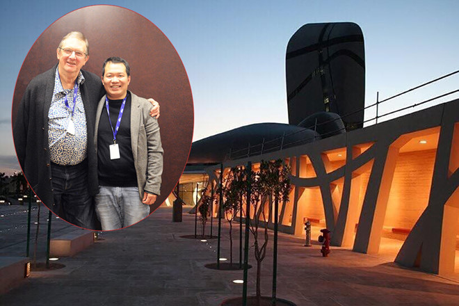 Cha cõng con của đạo diễn Lương Đình Dũng (ảnh nhỏ) sẽ chiếu tại một trong Top 100 công trình kiến trúc đáng tham quan nhất trên thế giới nằm ở Ả Rập Xê Út, từ tháng 2.2020 /// Ảnh: ĐPCC