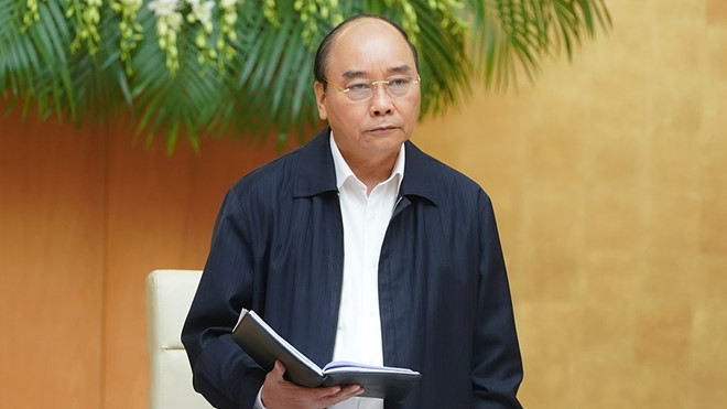 Thủ tướng Nguyễn Xuân Phúc chủ trì cuộc họp chiều 31.3 /// Ảnh: Quang Hiếu