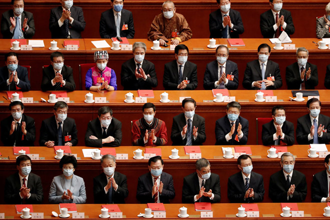 Các đại biểu Trung Quốc tại phiên họp quốc hội ngày 28.5  /// Reuters 