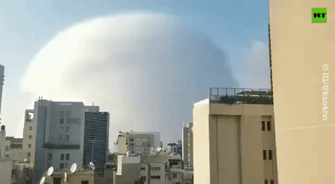 Vụ nổ tại thủ đô Beirut của Li Băng /// Ảnh cắt từ clip