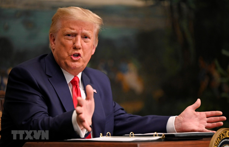 Tổng thống Mỹ Donald Trump phát biểu tại cuộc họp báo ở Washington, DC ngày 26/11/2020. (Ảnh: AFP/TTXVN)