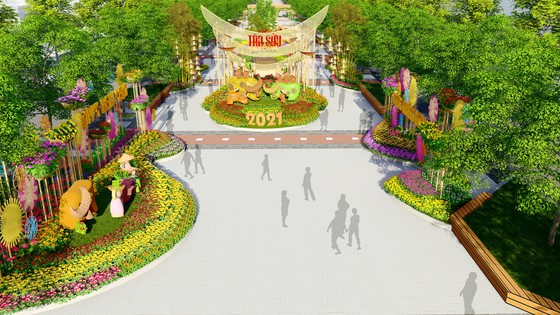 Đường hoa Nguyễn Huệ Tết Tân Sửu 2021 chuyển tải “thông điệp xanh” ảnh 1
