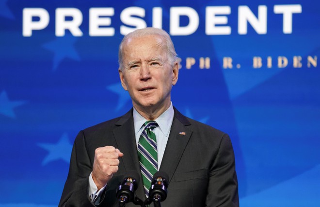 Tổng thống tân cử Joe Biden phát biểu ngày 16.1   /// Ảnh: Reuters