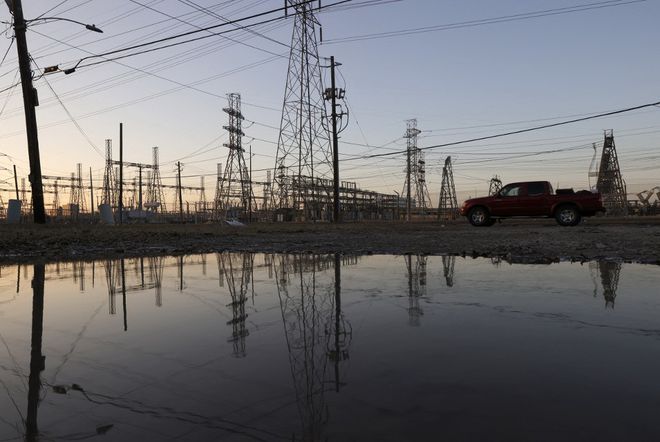 Mạng lưới điện ở Texas /// AFP/Getty