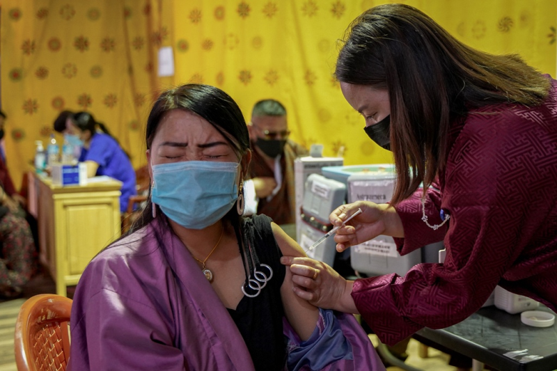 Bhutan hoàn tất nhanh chóng chiến dịch tiêm vắc xin cho người dân /// AFP/Getty