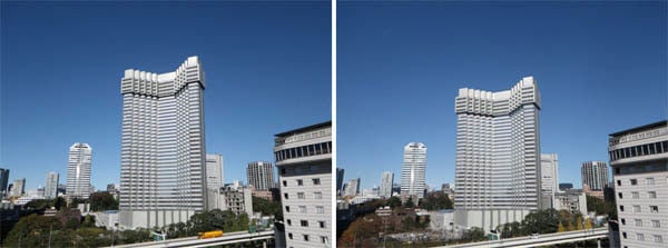  Hình ảnh khách sạn vào tháng 11/2012 (bìa phải) và toà nhà tháng 12/2012 (bìa trái). 