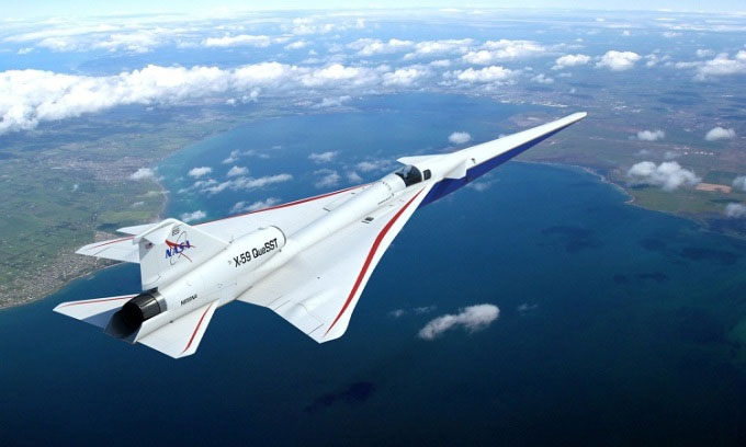 Thiết kế máy bay siêu thanh X-59 của NASA.