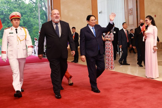 Thủ tướng Phạm Minh Chính chủ trì lễ đón Thủ tướng Cuba Manuel Marrero Cruz ảnh 4