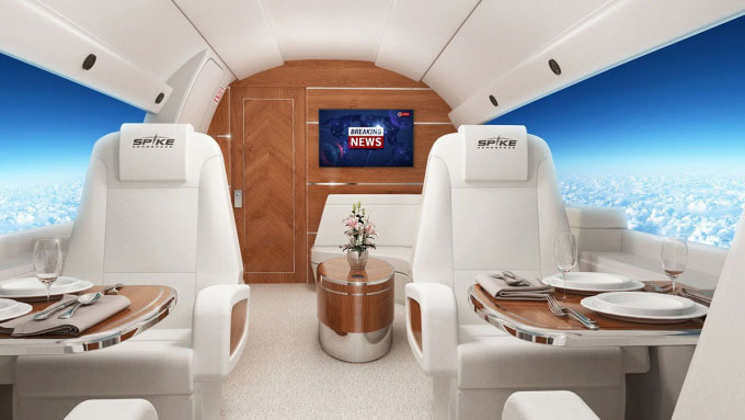 Thiết kế cabin không cửa sổ và có màn hình lớn của máy bay S-512.